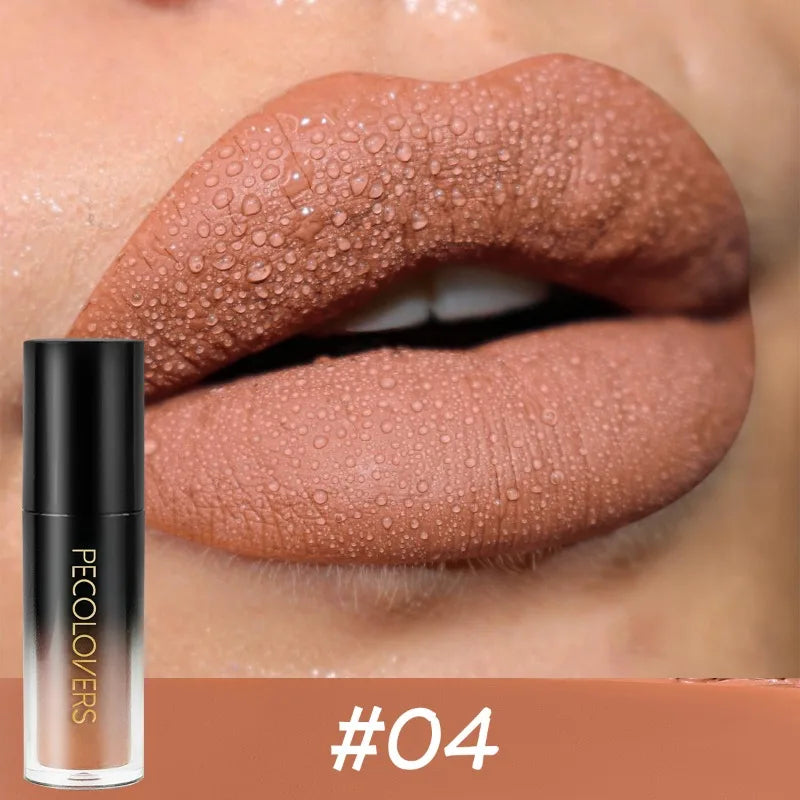 14-Color Waterproof Matte Long-lasting Lip Gloss Lipstick