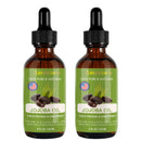 Amococo Jojoba and Rosehip Oil Set, Cold Pressed Face and Body Oil, 2 x 120ml