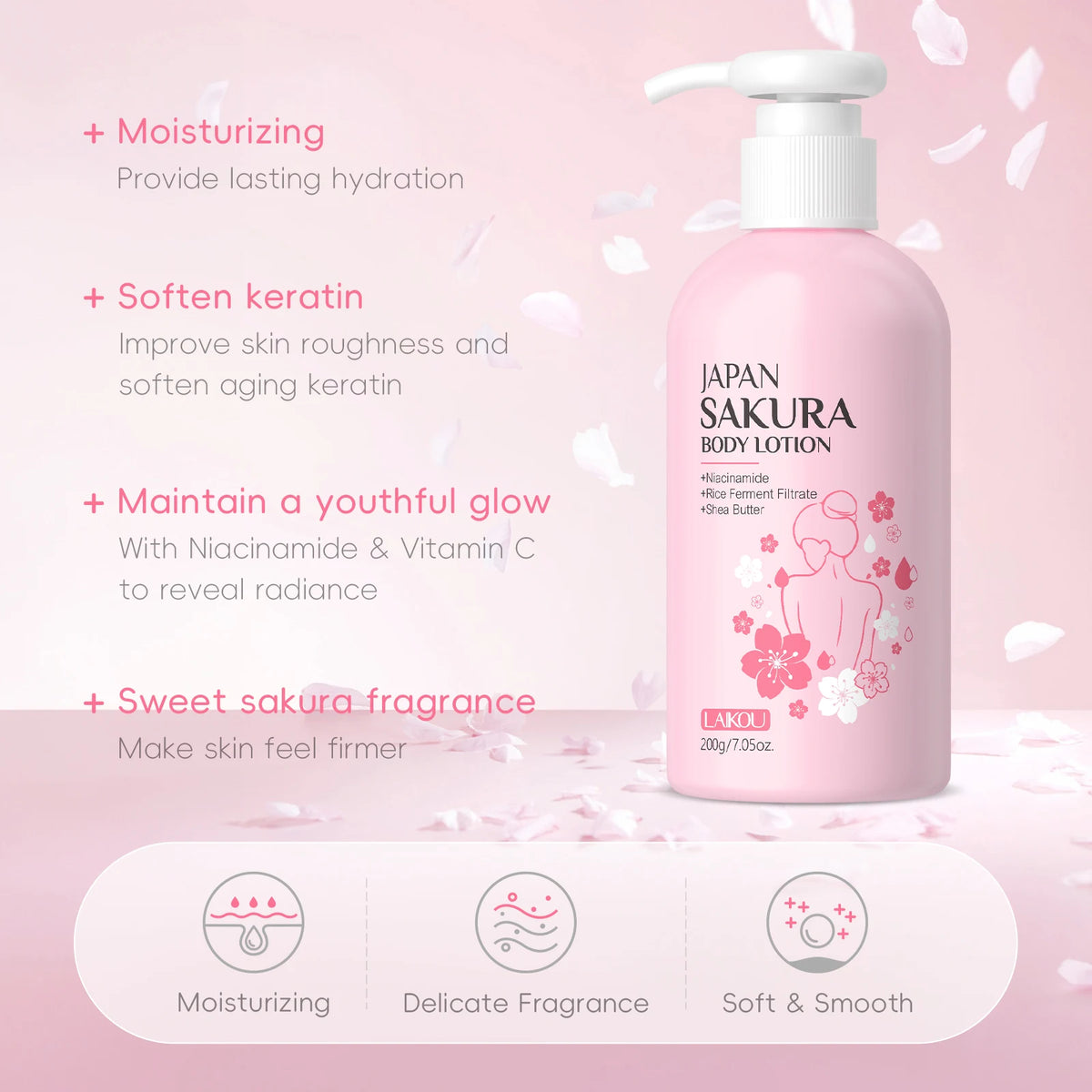 Japan Sakura Nourishing Body Lotion 200g