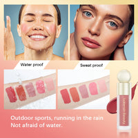 Liquid Waterproof Multi-Use Blush for Cheeks, Lips, and Eyes
