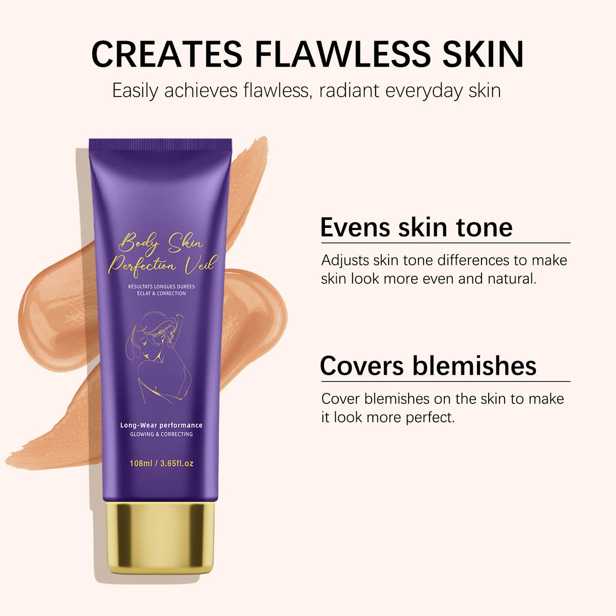 Waterproof Body Concealer and Brush Set