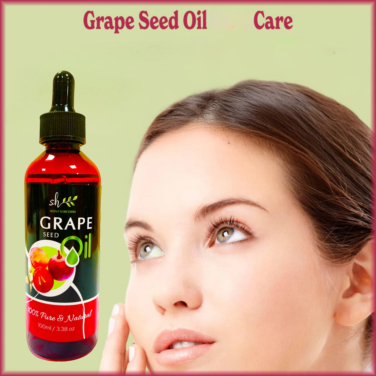 100ml Organic Cold Pressed Grapeseed Carrier Oil