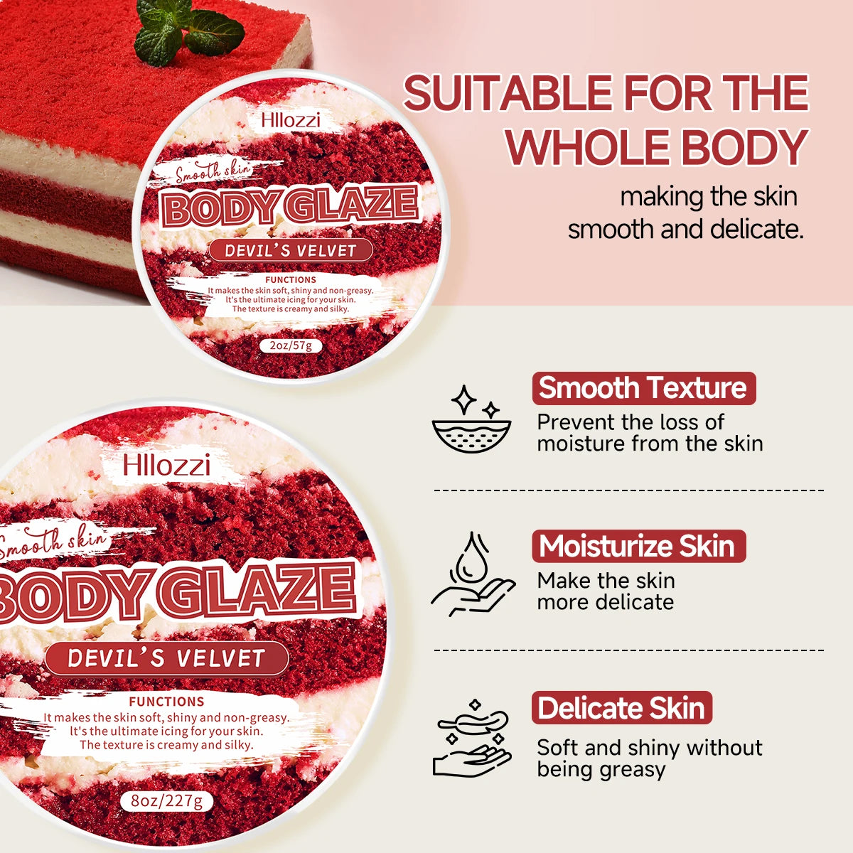 Red Velvet Body Glaze Moisturizing Skin Repair