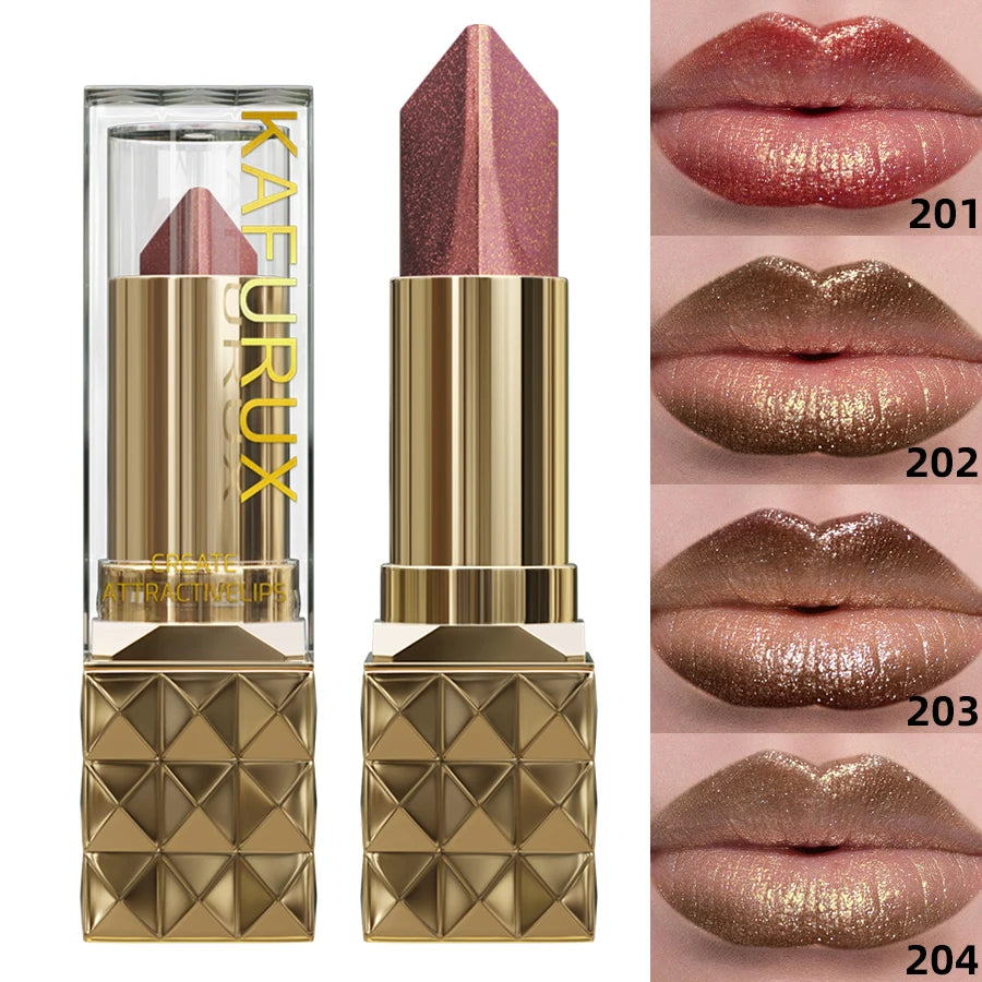 Long-Lasting Glitter Metallic Two-Tone Matte Lipstick