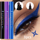 3-Piece Double-Headed Star Stamp Eyeliner Set - Waterproof & Long Lasting
