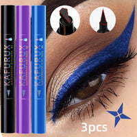 3-Piece Double-Headed Star Stamp Eyeliner Set - Waterproof & Long Lasting