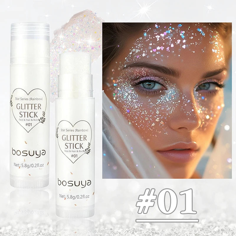 Sparkling Sequins Glitter Gel Stick for Face, Body, and Eyes