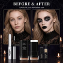 3-Piece Halloween Makeup Kit with Mascara, White Foundation, and Black Face Paint Stick