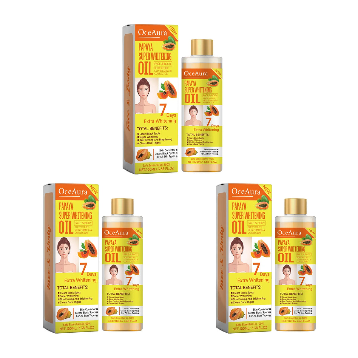 Papaya Whitening and Nourishing Body Massage Oil