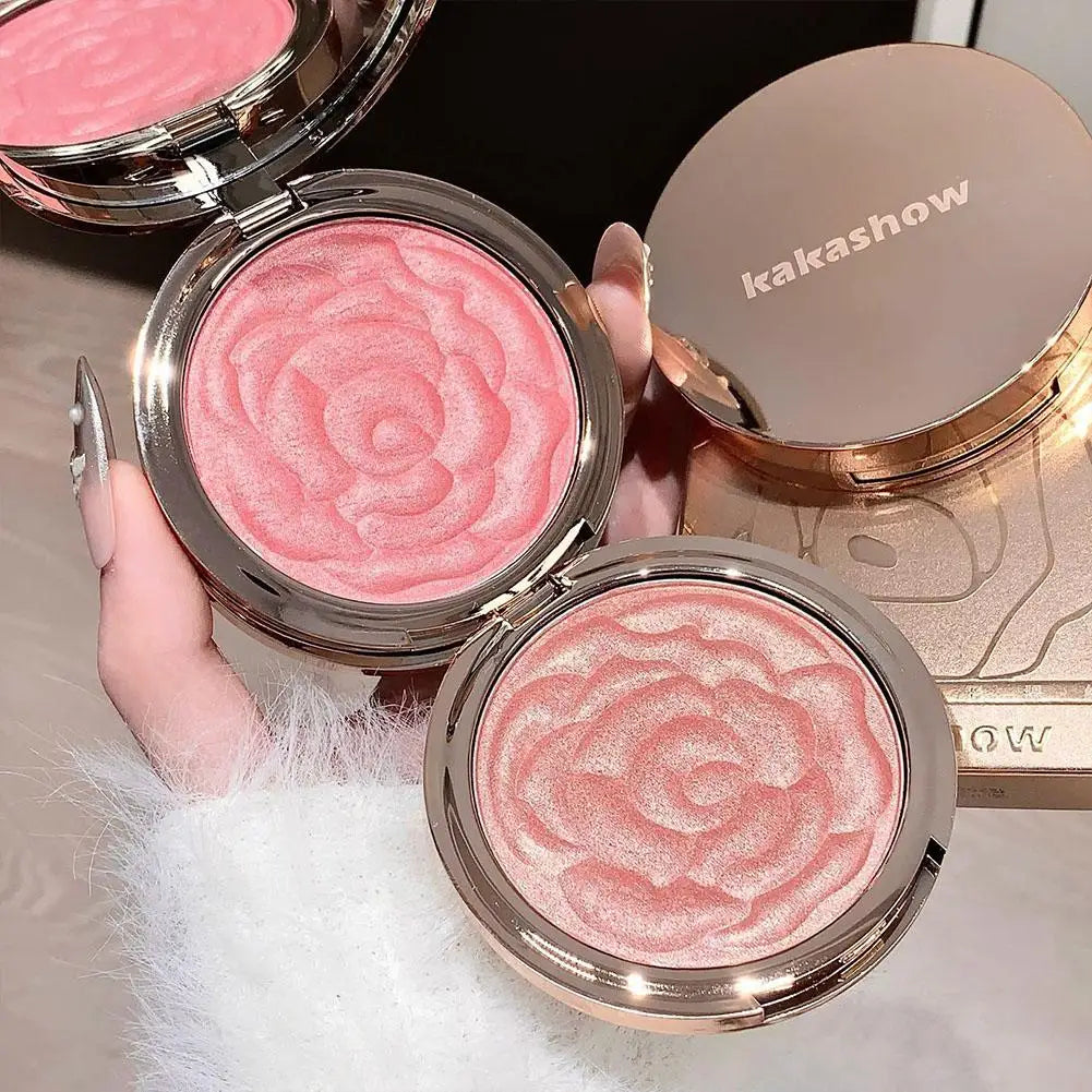 Single Color Shimmer Petal Blush and Highgloss Contouring Palette