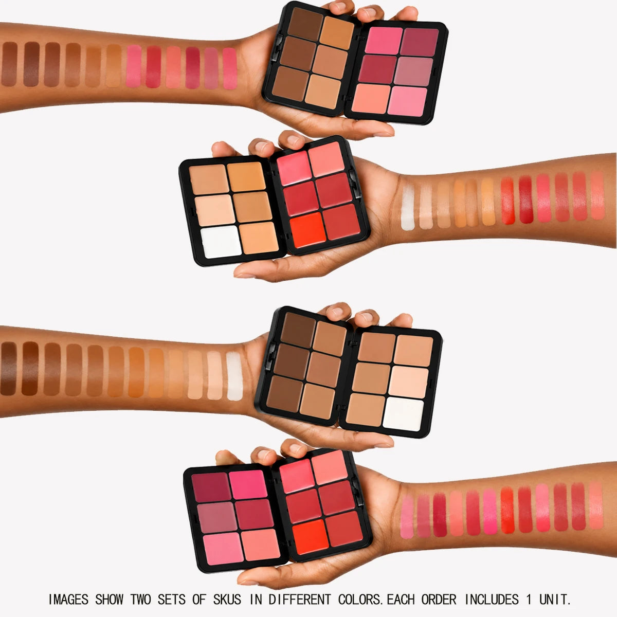 12-Shade Multi-Use Cream Blush, Contour, and Concealer Palette