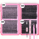 800PCS DIY Lash Cluster Extension Kit with Bond, Seal, and Tweezers
