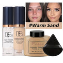 4-Piece Face Makeup Set with Primer, Foundation, and Setting Powder