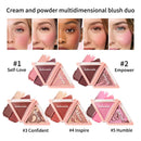 Triangle Two Tone Cream and Powder Blush Palette