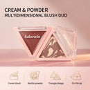 Triangle Two Tone Cream and Powder Blush Palette