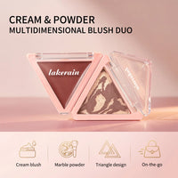 Triangle Two Tone Cream and Powder Blush Palette