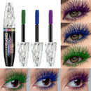 3pcs 5D Silk Fiber Waterproof Mascara Set - Black, Green, Blue, Purple