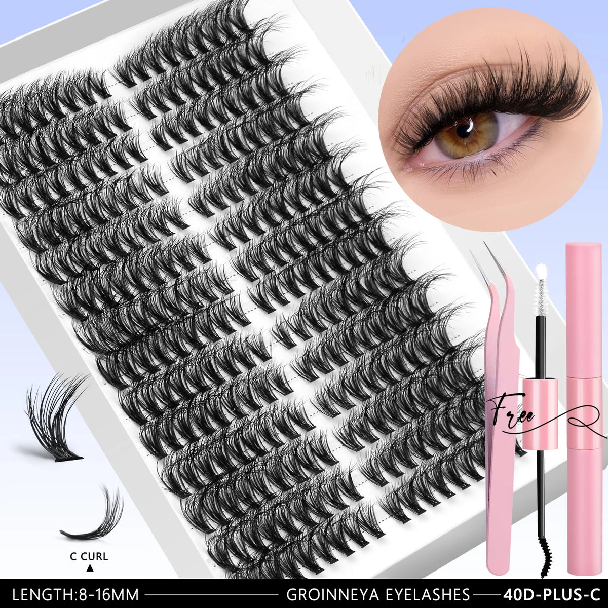 540pcs Lash Clusters Kit with Bond and Seal
