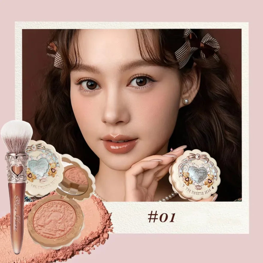 Sweetie Bear Silk Satin Matte Blush Powder