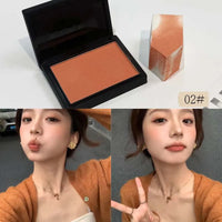 Monochrome Matte Blusher Palette Soft Silky Cheek Natural Facial Rouge Plate Lasting Nude Low Saturation Powder Blusher Makeup
