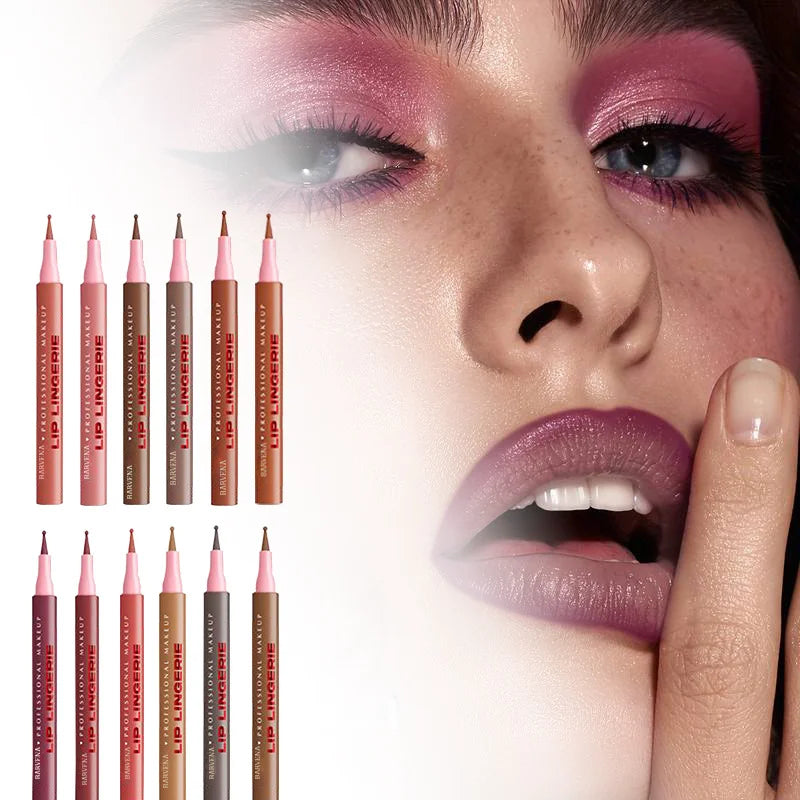 6-Color Matte Waterproof Lip Liner Pencil Set