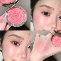 Single Color Shimmer Petal Blush and Highgloss Contouring Palette