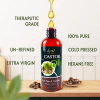 100ml Pure Castor Massage Oil for Hair and Skin Repair