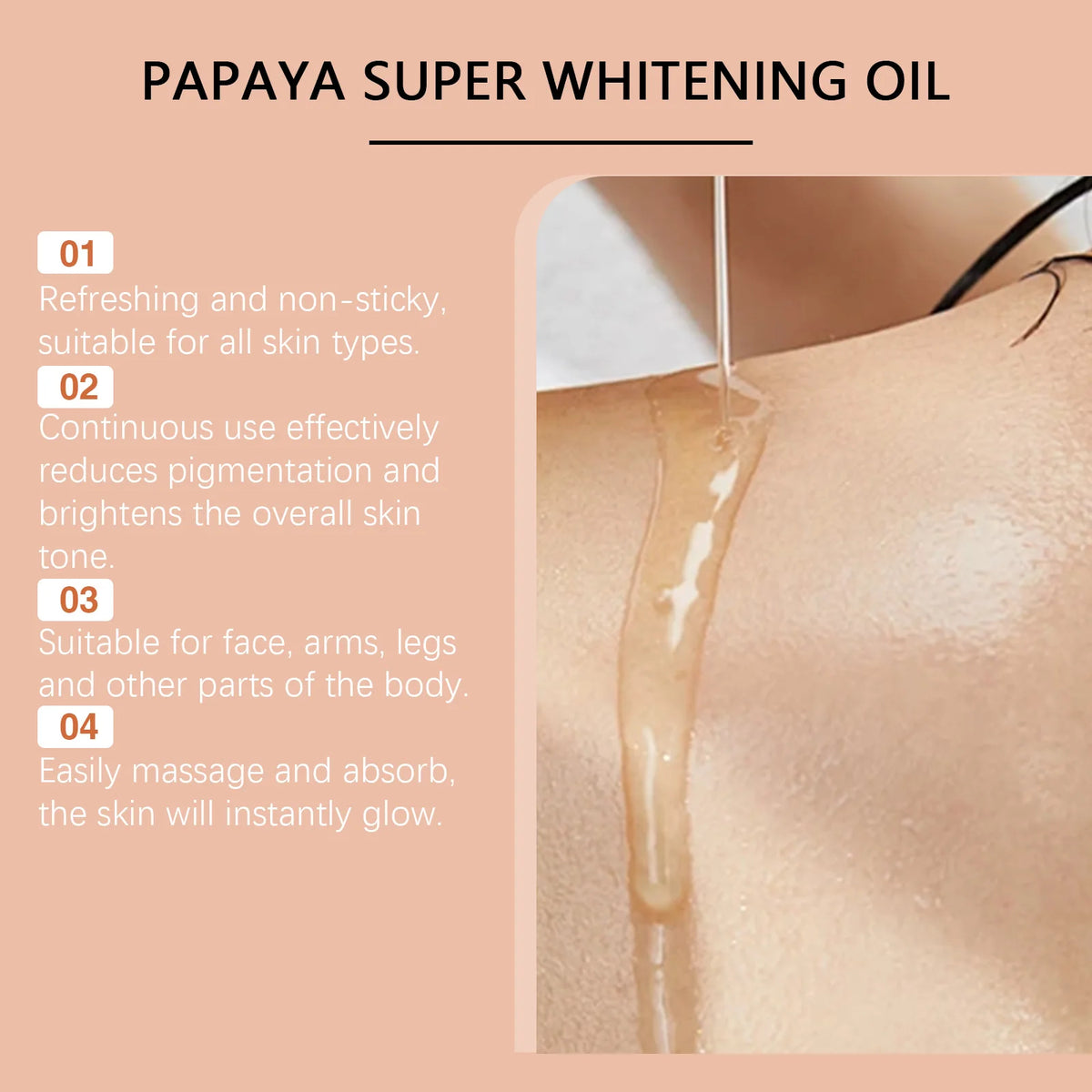 Papaya Whitening and Nourishing Body Massage Oil