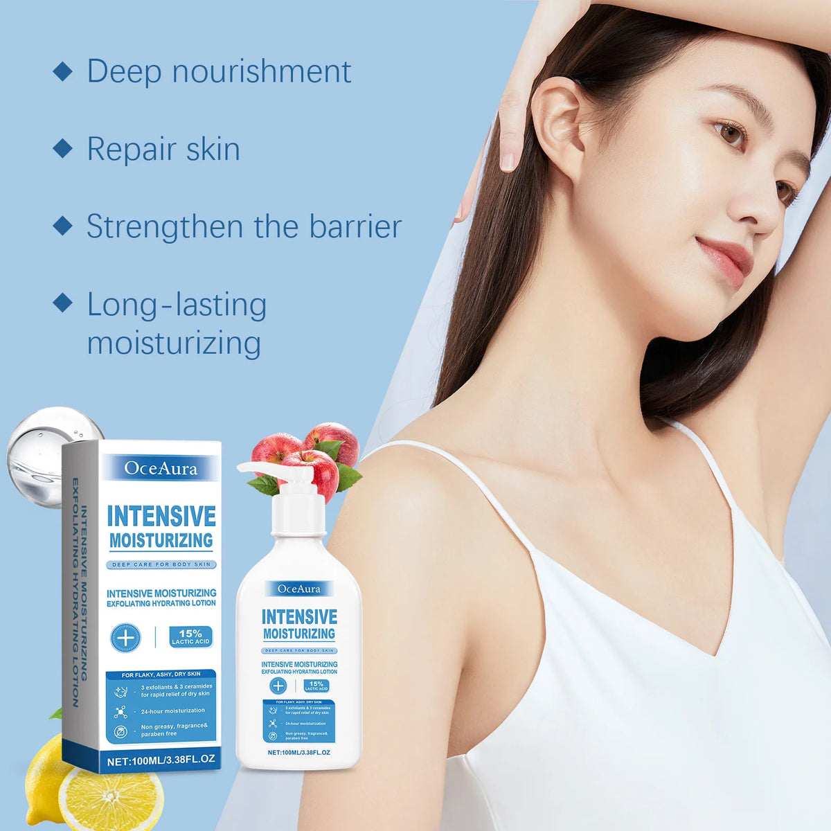 Intensive Healing Exfoliating Body Lotion for Dry Skin