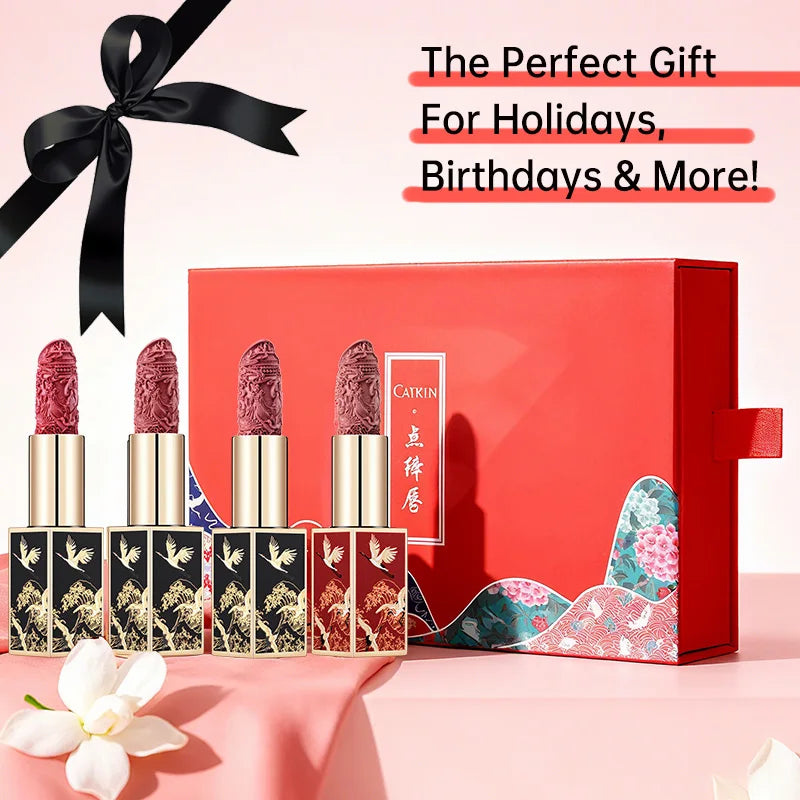 CATKIN 4-Piece Matte Carving Lipstick Set