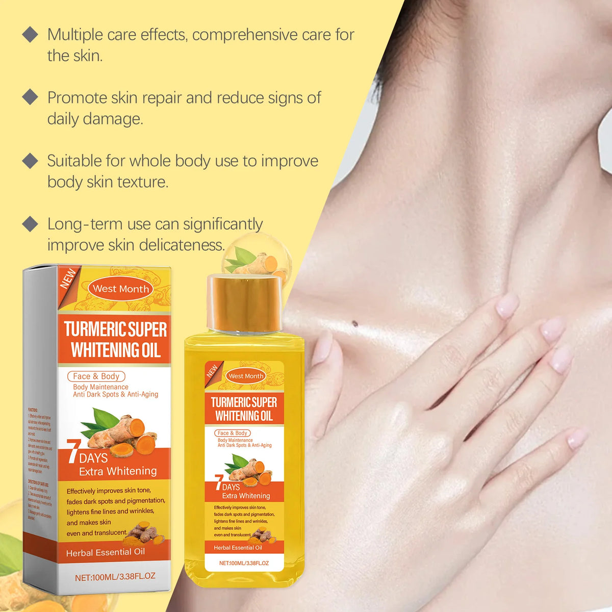 Brightening & Moisturizing Turmeric Body Oil