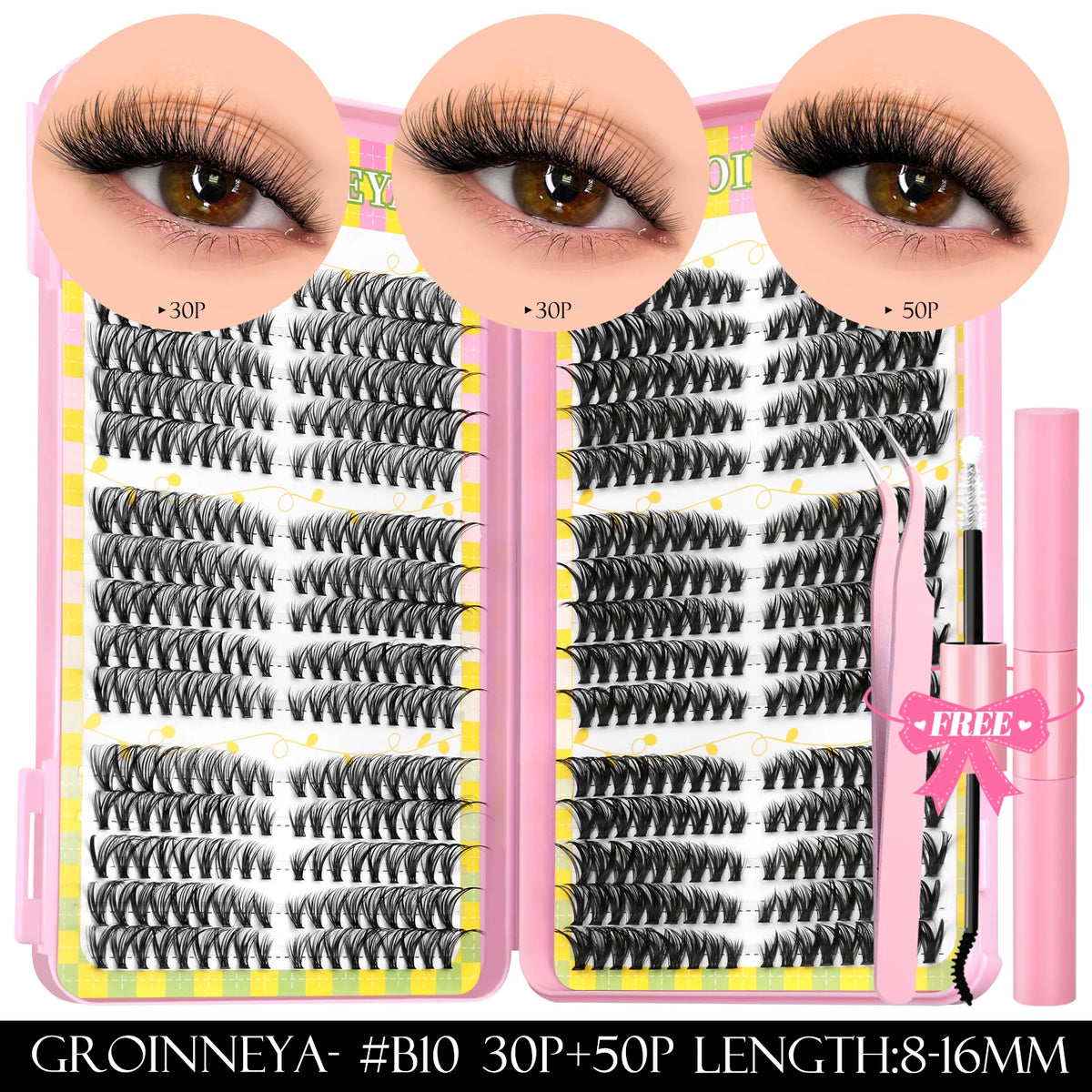 540pcs Lash Clusters Kit with Bond and Seal