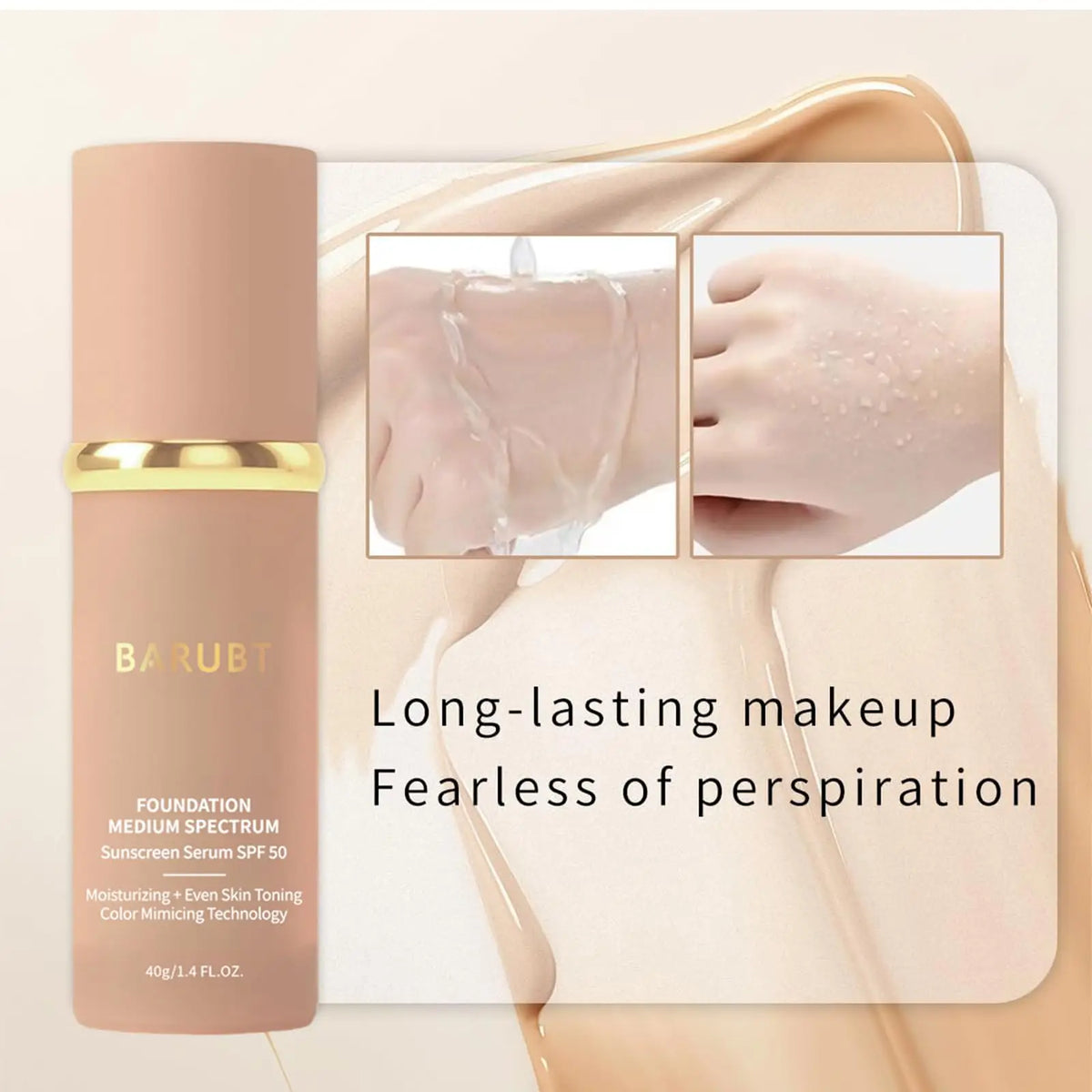 4-in-1 Color Changing Foundation SPF 50 Moisturizing Concealer Base
