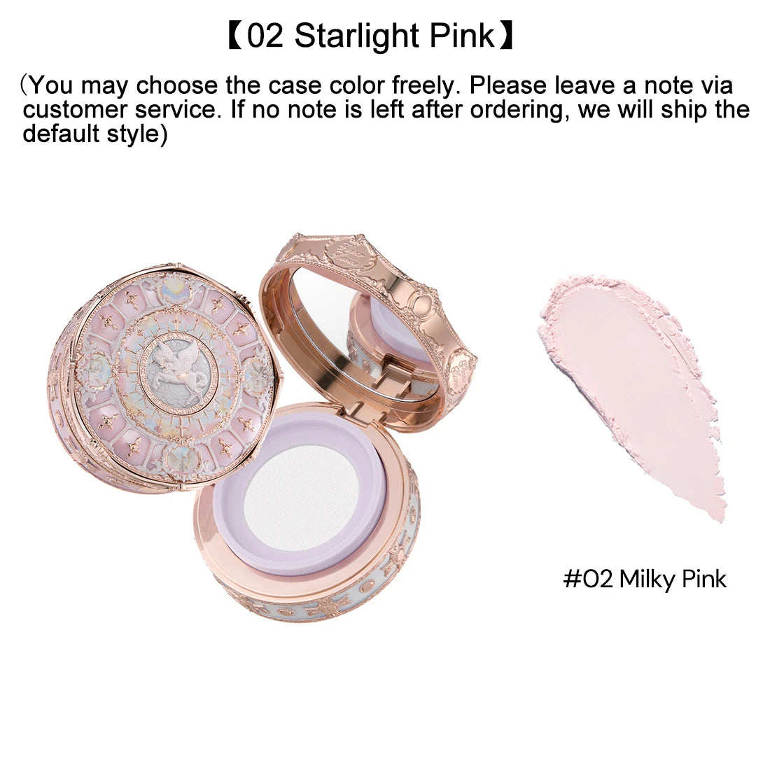 Knight Unicorn Makeup Set with Eyeshadow, Blush, Lipstick and Loose Powder