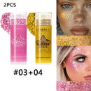 White Pearl Sparkling Sequins Glitter Gel Stick for Face and Body