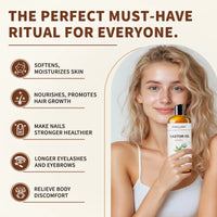 Organic Cold Pressed Castor Oil for Hair, Skin and Eyelashes