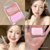 High Gloss Moisturizing Cream Blush and Lipstick with Puff