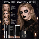 3-Piece Halloween Makeup Kit with Mascara, White Foundation, and Black Face Paint Stick