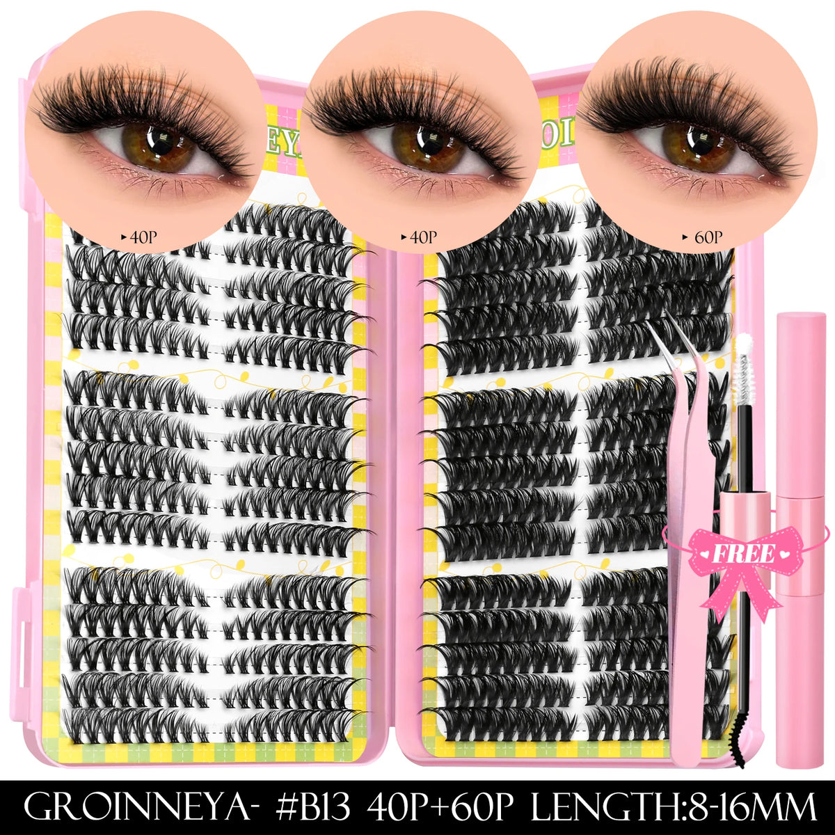 540pcs Lash Clusters Kit with Bond and Seal