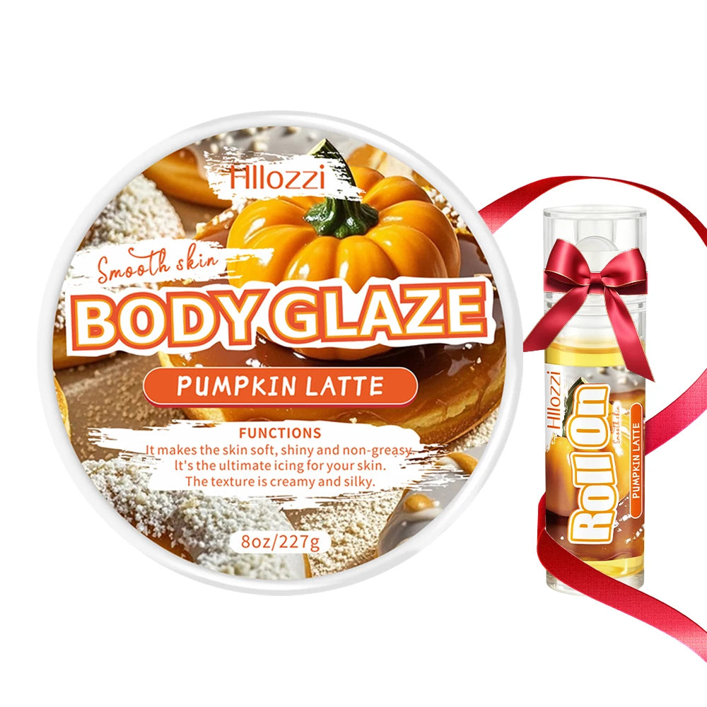 Pumpkin Body Care Set with Body Drops, Body Glaze, and Roll-on