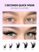 Cat Eye DIY Lash Extension Kit with Bond, Seal, and Tweezers