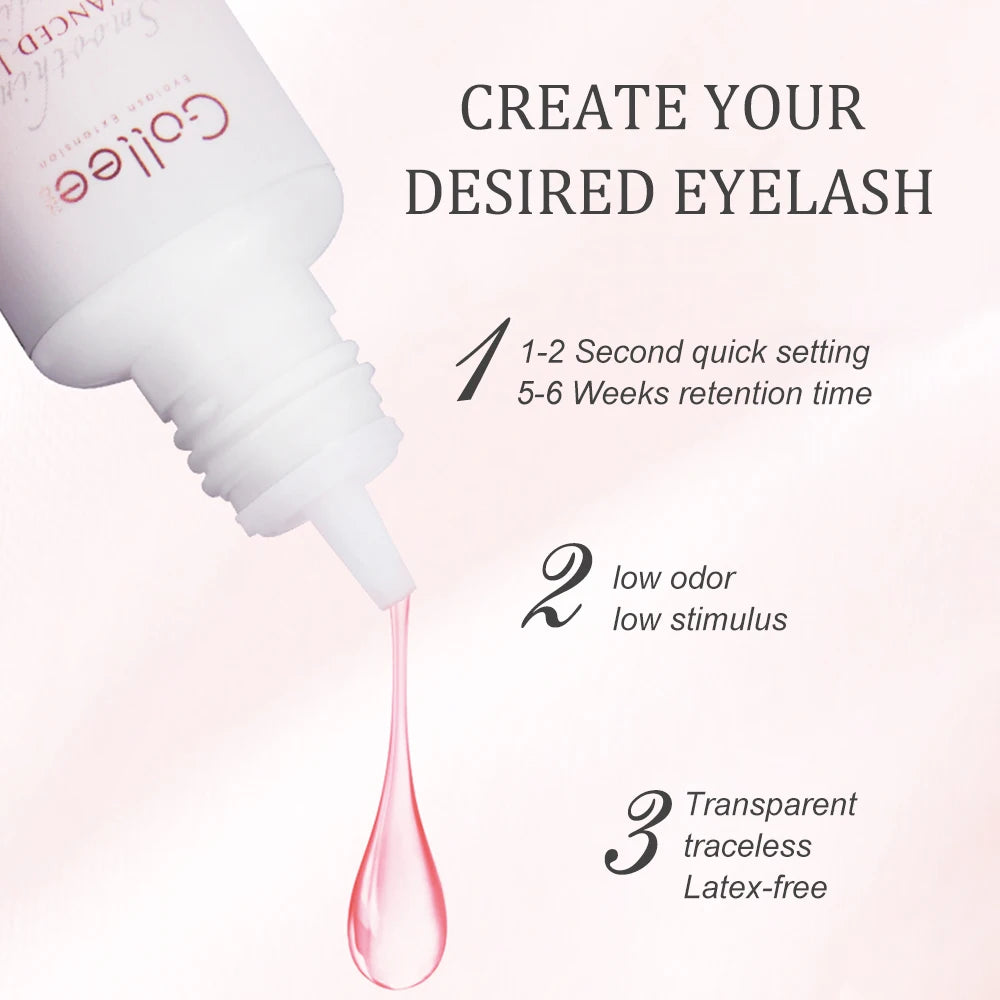 Gollee 0.5s Fast Dry Eyelash Extension Glue 6-8 Weeks Long Lasting Adhesive
