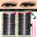 640 Pcs D Curl Lash Clusters Kit with Waterproof Reusable Extensions