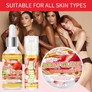 Strawberry Body Care Set with Body Drops, Body Glaze, and Roll-on