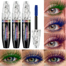 3pcs 5D Silk Fiber Waterproof Mascara Set - Black, Green, Blue, Purple