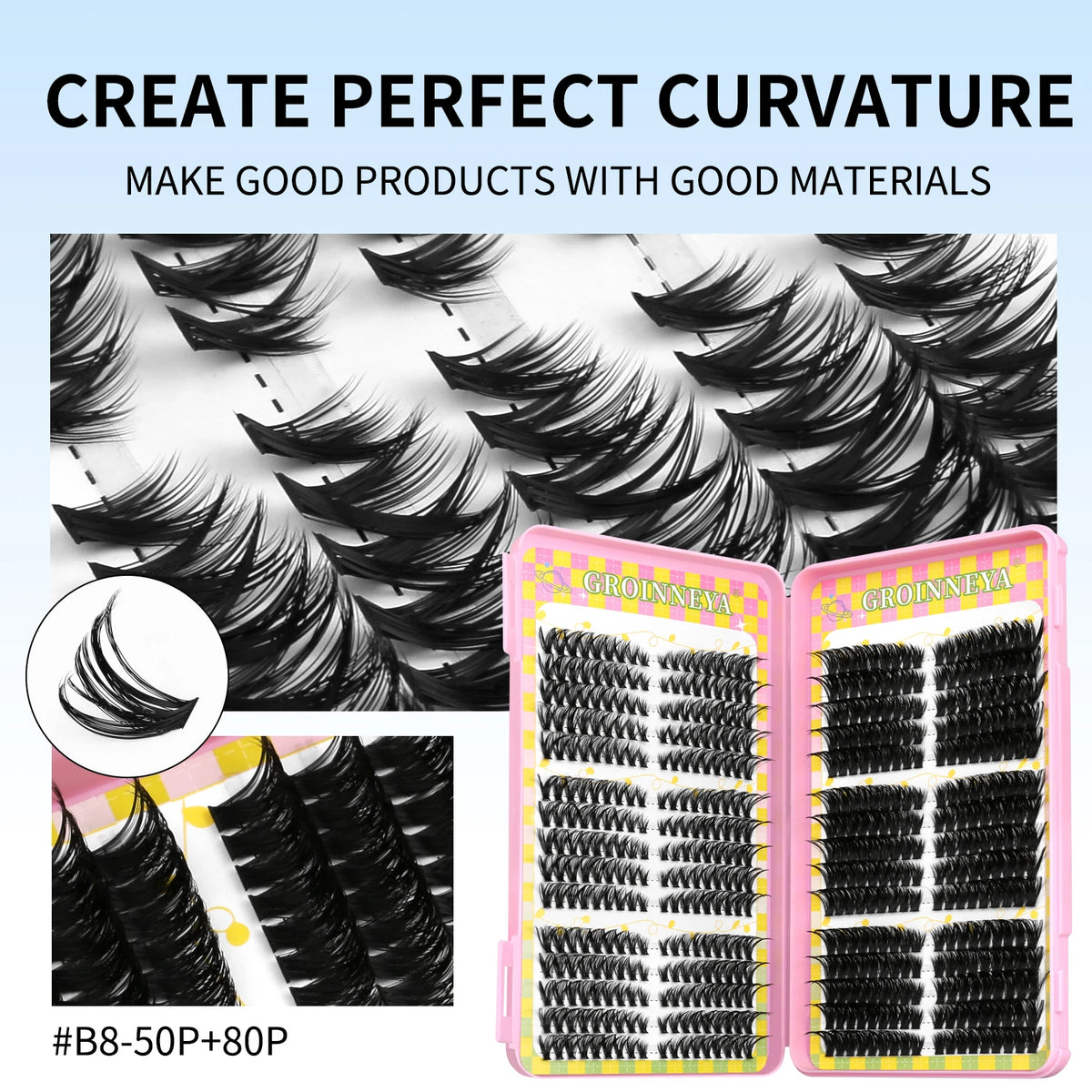 540pcs Lash Clusters Kit with Bond and Seal