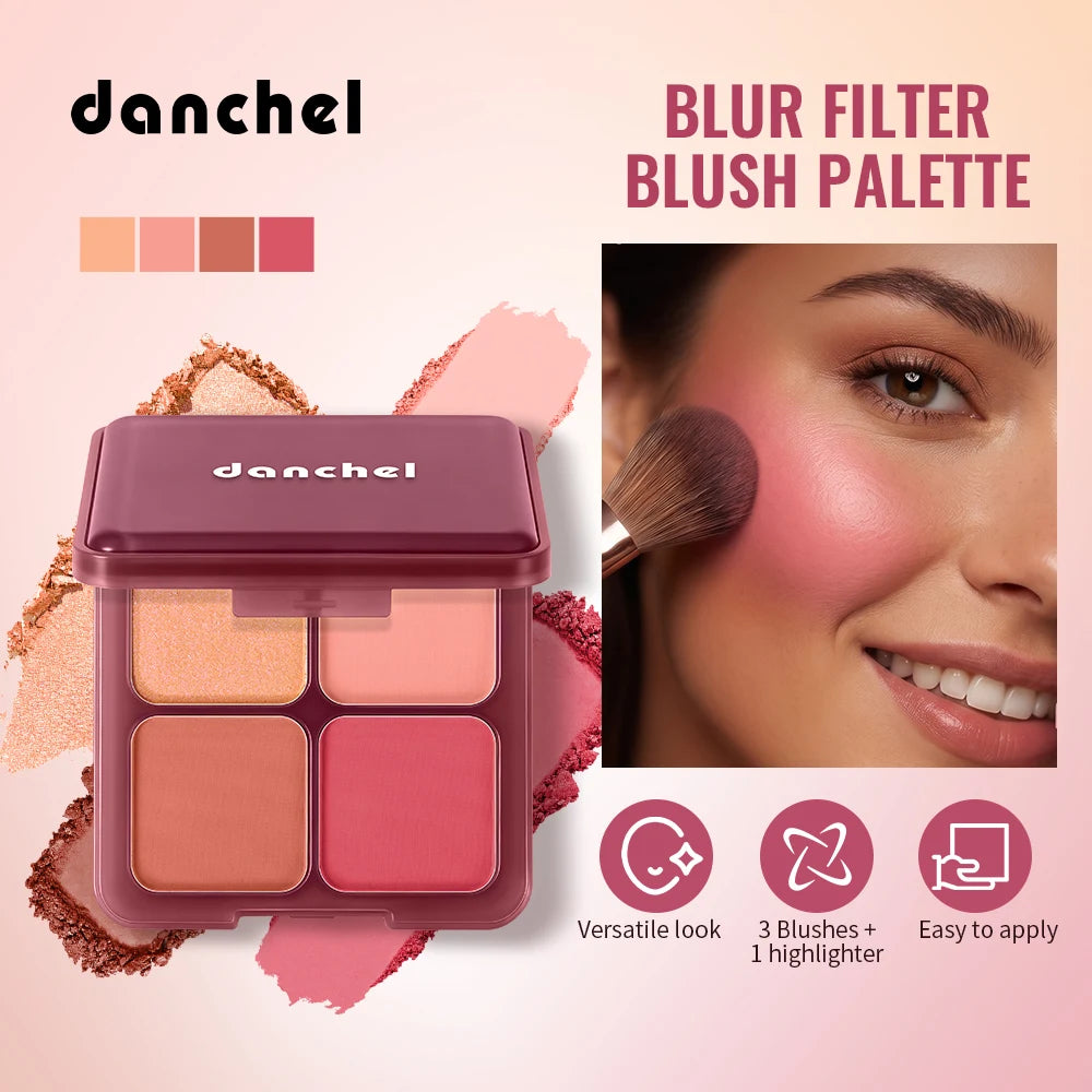 Blush and Highlighter Palette - 4 Shades