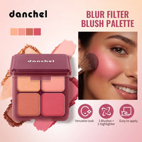 Blush and Highlighter Palette - 4 Shades