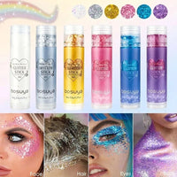 Sparkling Sequins Glitter Gel Stick for Face, Body, and Eyes