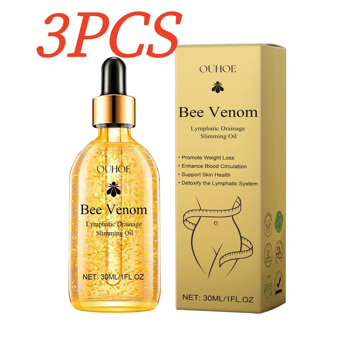 Bee Venom Slimming and Lymphatic Drainage Body Massage Oil